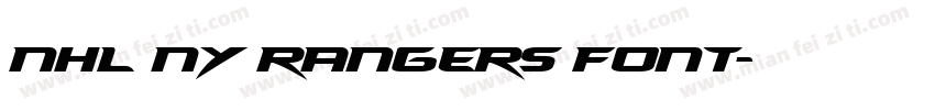 NHL NY Rangers Font字体转换